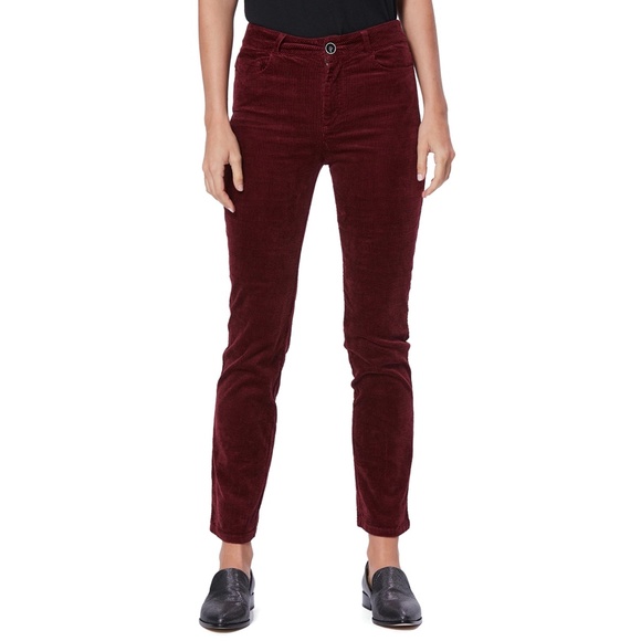 PAIGE Denim - NWT PAIGE Hoxton Slim Corduroy Burgundy Jeans